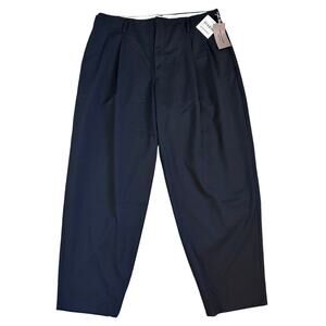 Comme des Garcons Men's Black Wide Leg Pleated Trousers L